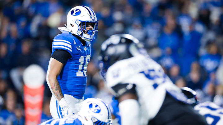 BYU linebacker Isaiah Glasker against TCU