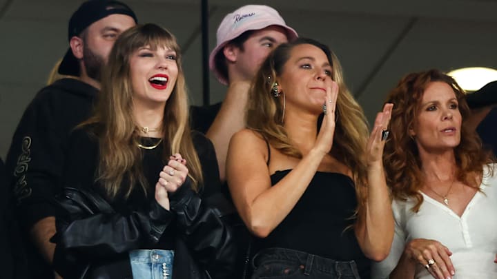 Taylor Swift and Blake Lively at a Chiefs game