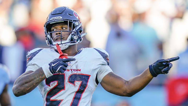 Houston Texans running back Woody Marks.