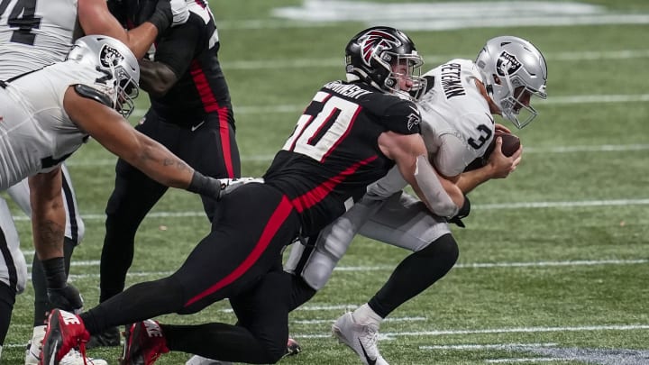 Now-Detroit Lions defensive lineman John Cominsky spent the first three years of his NFL career with the Atlanta Falcons.