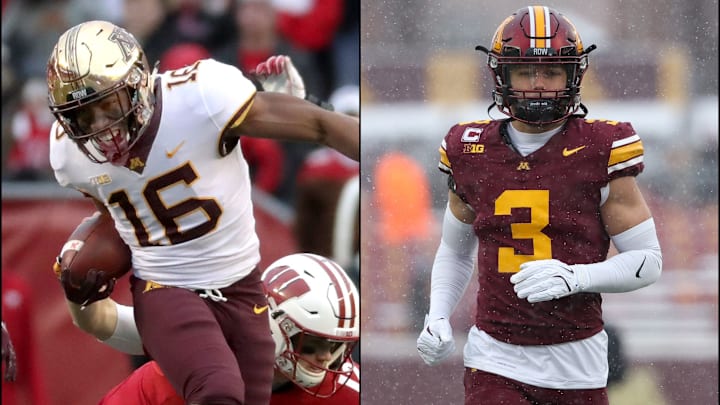 Coney Durr and Koi Perich may both soon be former Gophers defensive backs. 