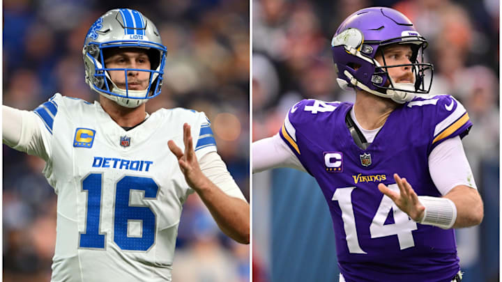 Jared Goff and Sam Darnold have similar numbers on teams separated by one game in the standings.