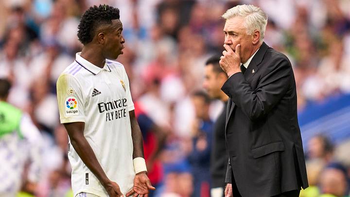 Ancelotti y Vinicius Junior Ancelotti y Vinicius Junior