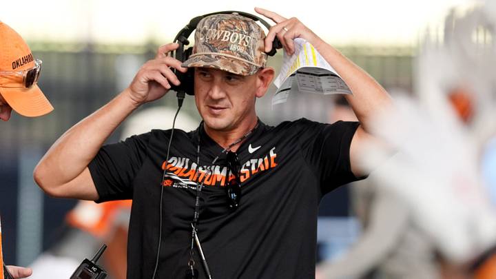Oklahoma State head football coach Eric Morris. Oklahoma State head football coach Eric Morris.