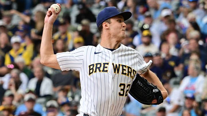 Sep 27, 2026; Milwaukee, Wisconsin, USA; Milwaukee Brewers starting pitcher Jacob Misiorowski (32) throws a pitch in the first inning against the St. Louis Cardinals at American Family Field. Mandatory Credit: Benny Sieu-Imagn Images Sep 27, 2026; Milwaukee, Wisconsin, USA; Milwaukee Brewers starting pitcher Jacob Misiorowski (32) throws a pitch in the first inning against the St. Louis Cardinals at American Family Field. Mandatory Credit: Benny Sieu-Imagn Images