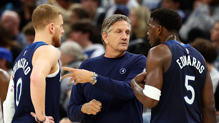 Donte DiVincenzo, Chris Finch, Anthony Edwards, Minnesota Timberwolves