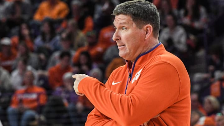 Clemson Head Coach Brad Brownell during the second half at Littlejohn Coliseum in Clemson, S.C Saturday, January 11, 2025.