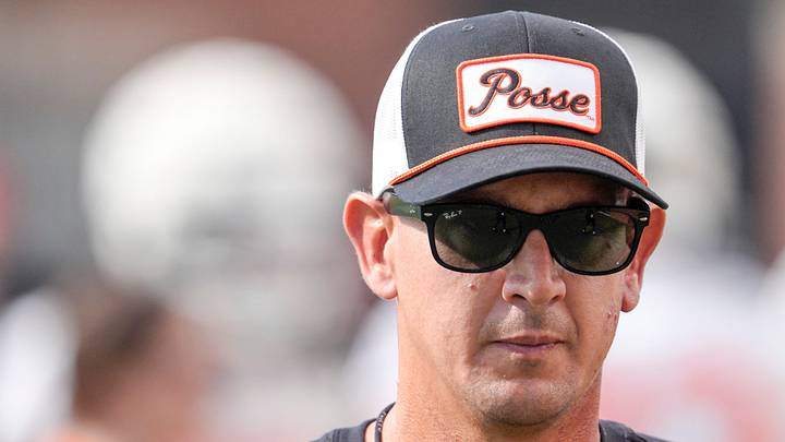 Oklahoma State head coach Eric Morris. Oklahoma State head coach Eric Morris.