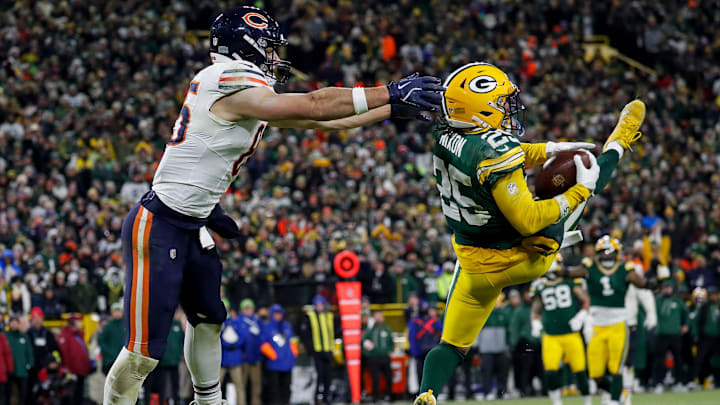 The first Bears-Packers game ended like this, with Caleb Williams throwing an interception.  