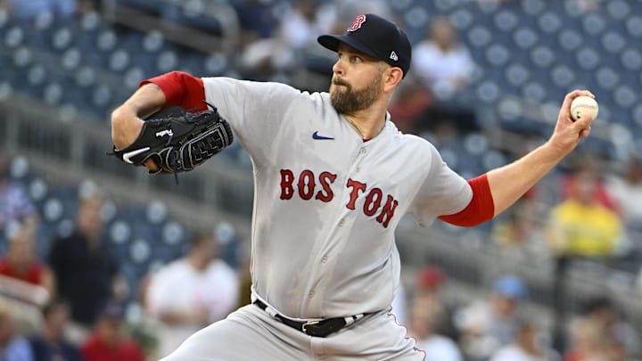 Aug 16, 2023; Washington, District of Columbia, USA; Boston Red Sox starting pitcher James Paxton