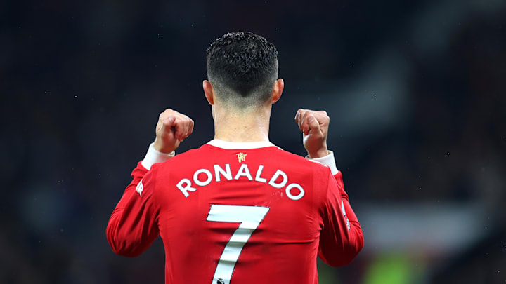 Cristiano Ronaldo en un partido contra el Brentford