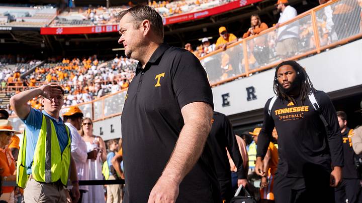 Tennessee coach Josh Heupel before a college football game between Tennessee and Texas at Neyland Stadium in Knoxville, Tenn. on Sept. 26, 2026. Tennessee coach Josh Heupel before a college football game between Tennessee and Texas at Neyland Stadium in Knoxville, Tenn. on Sept. 26, 2026.