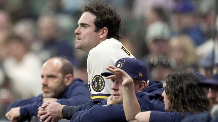 Milwaukee Brewers third baseman Tyler Black is shown during the first inning of their game against the Arizona Diamondbacks Tuesday, April 28, 2026 at American Family Field in Milwaukee, Wisconsin.
