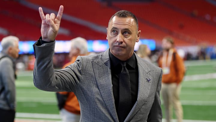 Texas Longhorns head coach Steve Sarkisian before the Peach Bowl at Mercedes-Benz Stadium.