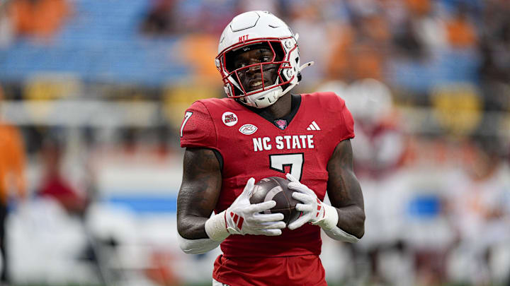 NC State football running back Jordan Waters