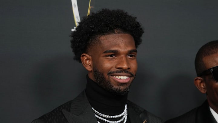 Shedeur Sanders on the red carpet before Super Bowl LIX NFL Honors. Shedeur Sanders on the red carpet before Super Bowl LIX NFL Honors.