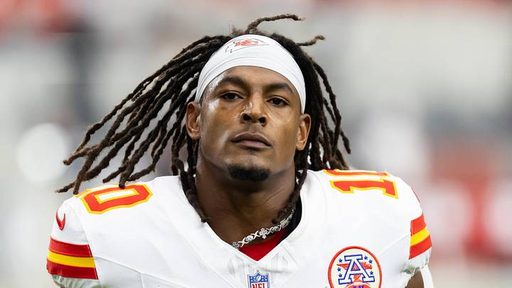 Former Kansas City Chiefs running back Isiah Pacheco (10) 