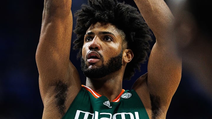 Nov 28, 2023; Lexington, Kentucky, USA; Miami (Fl) Hurricanes forward Norchad Omier