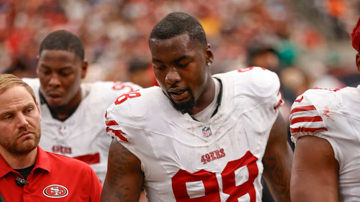 San Francisco 49ers defensive end Mykel Williams (98)
