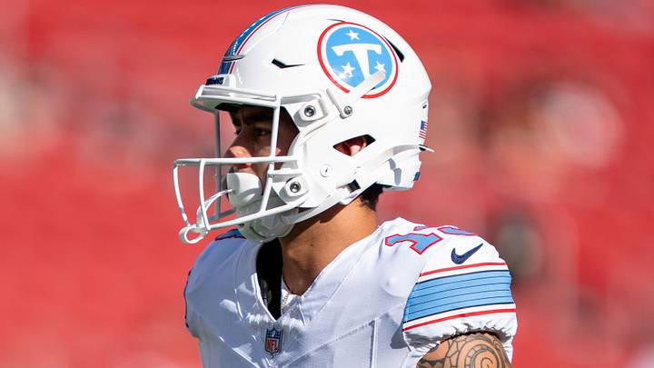August 13, 2026; Santa Clara, California, USA; Tennessee Titans wide receiver Hank Beatty (13) warms up before the game against the San Francisco 49ers at Levi's Stadium. Mandatory Credit: Kyle Terada-Imagn Images August 13, 2026; Santa Clara, California, USA; Tennessee Titans wide receiver Hank Beatty (13) warms up before the game against the San Francisco 49ers at Levi's Stadium. Mandatory Credit: Kyle Terada-Imagn Images