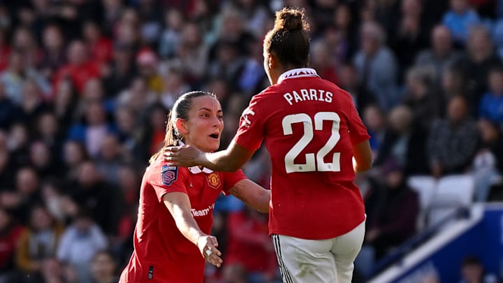 Nikita Parris was on the score-sheet for Man Utd in the WSL