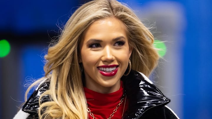 Kansas City Chiefs team executive Gracie Hunt against the Buffalo Bills in the 2024 AFC divisional round game at Highmark Stadium.