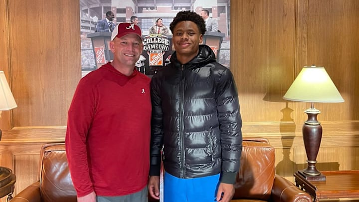 2026 5-Star LB Xavier Griffin while on a visit to Alabama