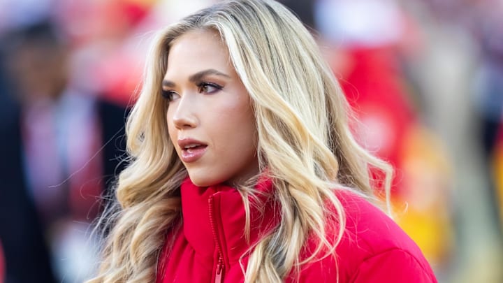 Kansas City Chiefs ownership family member Gracie Hunt prior to the game against the Buffalo Bills in the AFC Championship game at GEHA Field at Arrowhead Stadium.