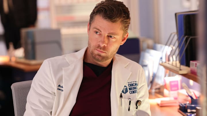CHICAGO MED -- "Row Row Row Your Boat on a Rocky Sea" Episode 09001 -- Pictured: Luke Mitchell as Dr. Mitch Ripley -- (Photo by: George Burns Jr/NBC)