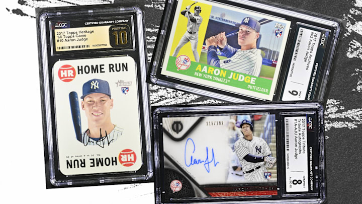 Aaron Judge Baseball Cards. Photo courtesy: Suzy Lulgjuraj