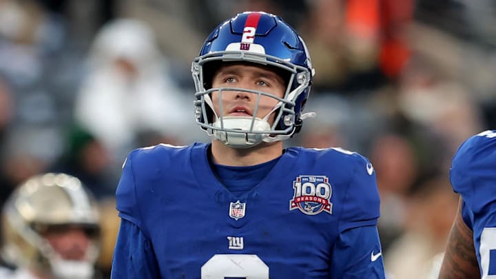 New York Giants quarterback Drew Lock. New York Giants quarterback Drew Lock.