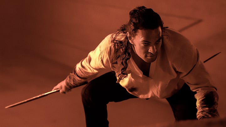 JASON MOMOA as Duncan Idaho in Warner Bros. Pictures and Legendary Pictures’ action adventure “DUNE,” a Warner Bros. Pictures release. Courtesy of Warner Bros. Pictures and Legendary Pictures, Chiabella James