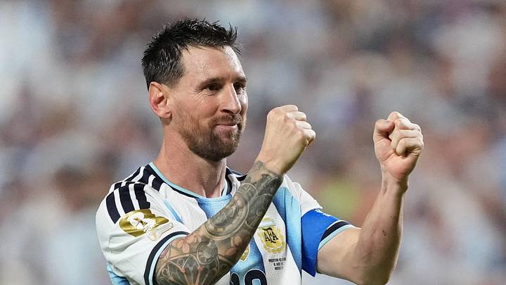 June 16, 2026; Kansas City, Missouri, U.S.; Argentina's Lionel Messi celebrates scoring their third goal to complete a hat-trick. Mandatory Credit: Jay Biggerstaff-Imagn Images June 16, 2026; Kansas City, Missouri, U.S.; Argentina's Lionel Messi celebrates scoring their third goal to complete a hat-trick. Mandatory Credit: Jay Biggerstaff-Imagn Images