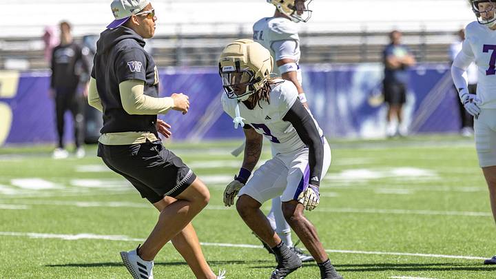 Taylor Mays runs with Rylon Dillard-Allen (3) in spring ball. Taylor Mays runs with Rylon Dillard-Allen (3) in spring ball.