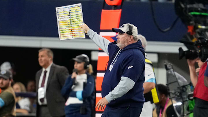 Dallas Cowboys head coach Mike McCarthy reacts against the New York Giants.