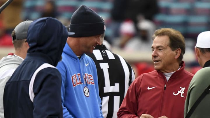 At Alabama, Nick Saban hired Lane Kiffin after he was fired by USC, sparking the coaching comeback that now has him deciding between staying at Ole Miss and leaving for LSU.