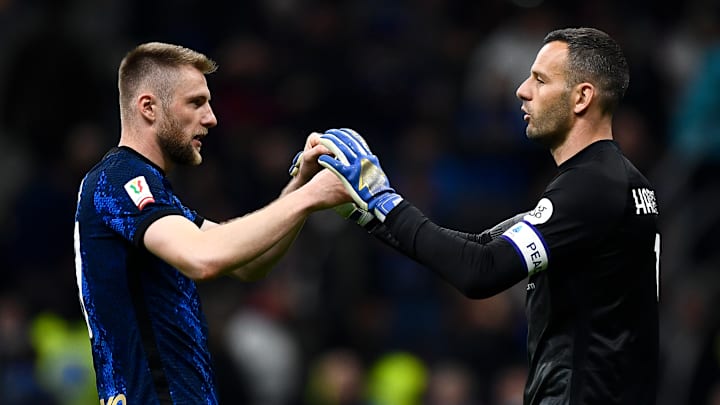 Milan Skriniar e Samir Handanovic Milan Skriniar e Samir Handanovic
