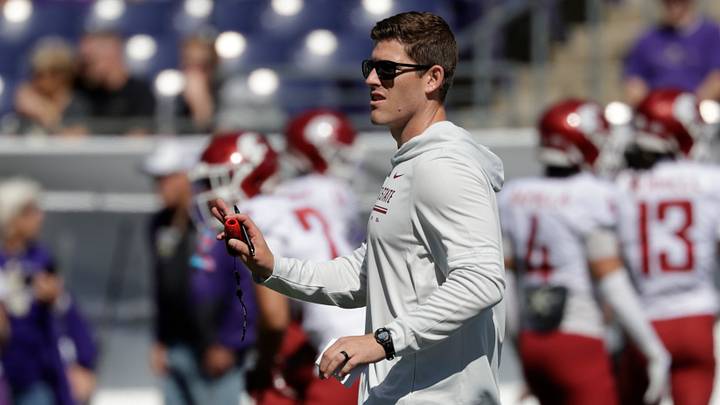 Washington State football coach Kirby Moore was on the field prior to a game against the Washington Huskies at Husky Stadium. Washington State football coach Kirby Moore was on the field prior to a game against the Washington Huskies at Husky Stadium.