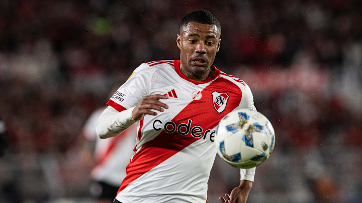 Nicolas De La Cruz of River Plate in action during a match...