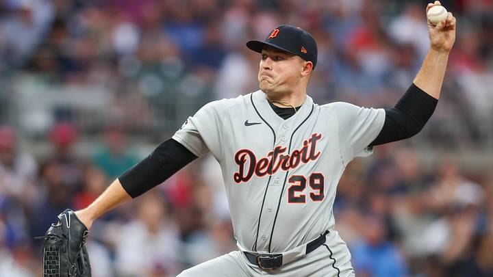 Apr 29, 2026; Atlanta, Georgia, USA; Detroit Tigers starting pitcher Tarik Skubal (29) throws against the Atlanta Braves in the second inning at Truist Park. Apr 29, 2026; Atlanta, Georgia, USA; Detroit Tigers starting pitcher Tarik Skubal (29) throws against the Atlanta Braves in the second inning at Truist Park.
