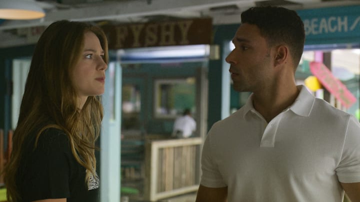 The Waterfront. (L to R) Melissa Benoist as Bree Buckley, Rafael Silva as Shawn West in episode 102 of The Waterfront