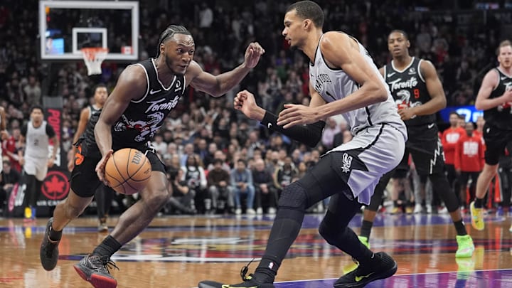 Victor Wembanyama shook off a bad shooting night to lead the Spurs to a win over the Raptors on Wednesday. 