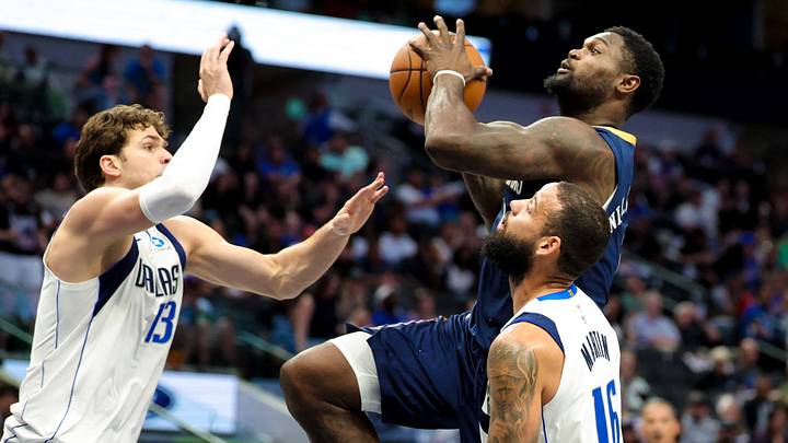 It will be interesting to see how head coach Jahmahl Mosley manages the frontcourt spacing with Zion Williamson (right) and Yves Missi this season. It will be interesting to see how head coach Jahmahl Mosley manages the frontcourt spacing with Zion Williamson (right) and Yves Missi this season.