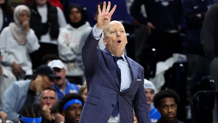UCLA Bruins head coach Mick Cronin gestures to his players.