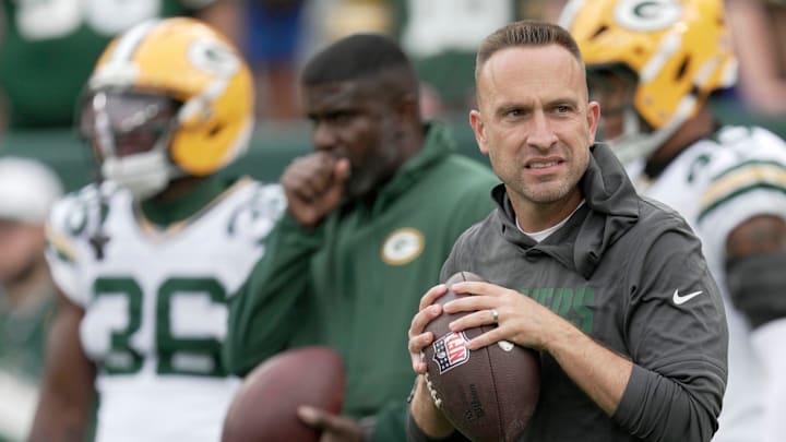Green Bay Packers defensive coordinator Jeff Hafley is shown before their preseason game against the Seattle Seahawks Saturday, August 23, 2025 at Lambeau Field in Green Bay, Wisconsin.