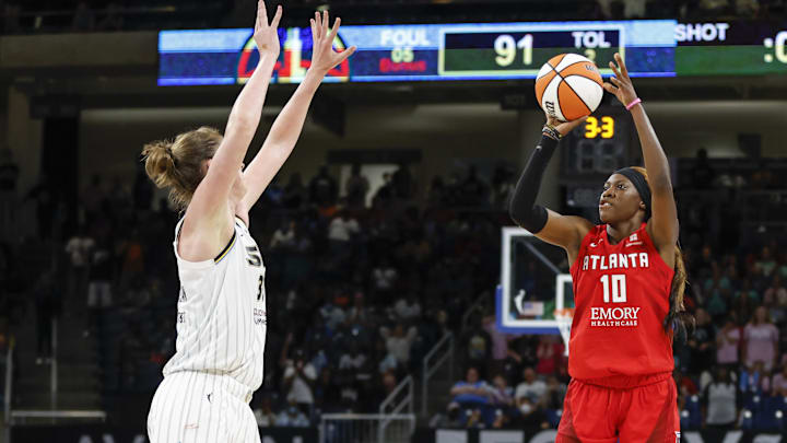 Atlanta Dream guard Rhyne Howard. Atlanta Dream guard Rhyne Howard.