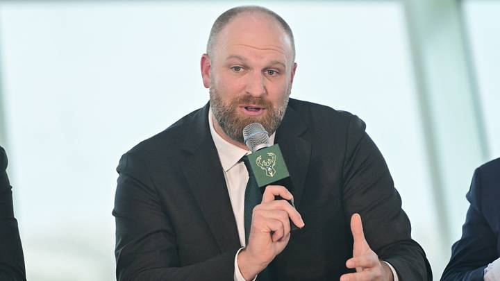 May 6, 2026; Milwaukee, WI, USA; Milwaukee Bucks introduce new head coach Taylor Jenkins speaks at a press conference at Milwaukee Art Museum. Mandatory Credit: Benny Sieu-Imagn Images May 6, 2026; Milwaukee, WI, USA; Milwaukee Bucks introduce new head coach Taylor Jenkins speaks at a press conference at Milwaukee Art Museum. Mandatory Credit: Benny Sieu-Imagn Images