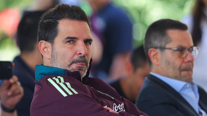 Mexico National Team Coach Javier Aguirre Attends A Press Conference