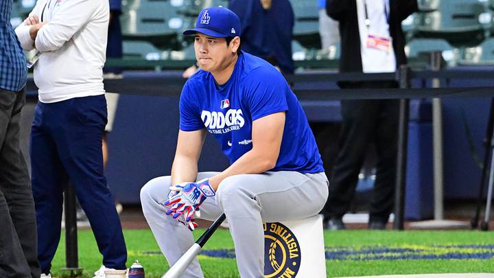 Oct 11, 2026; Milwaukee, Wisconsin, USA; Los Angeles Dodgers pitcher Shohei Ohtani (17) looks on before game one of the NLCS for the 2026 MLB Playoffs against the Milwaukee Brewers at American Family Field. Mandatory Credit: Benny Sieu-Imagn Images Oct 11, 2026; Milwaukee, Wisconsin, USA; Los Angeles Dodgers pitcher Shohei Ohtani (17) looks on before game one of the NLCS for the 2026 MLB Playoffs against the Milwaukee Brewers at American Family Field. Mandatory Credit: Benny Sieu-Imagn Images
