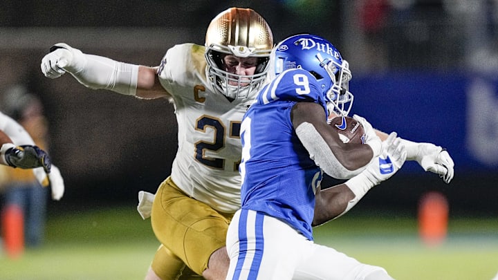 Former Notre Dame linebacker JD Bertrand shines ahead of 2024 NFL Draft, showcasing both on-field prowess and off-field maturity.